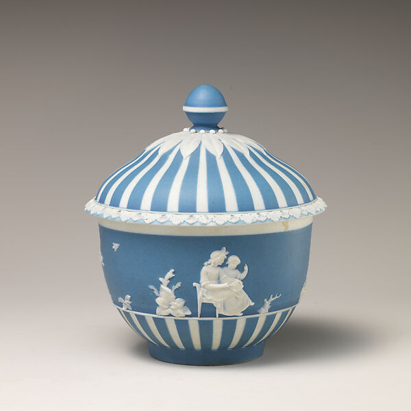 Sugar bowl with cover (part of a set), Josiah Wedgwood and Sons (British, Etruria, Staffordshire, 1759–present), Jasperware, British, Etruria, Staffordshire
