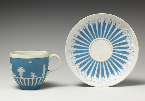 Pair of cups (part of a set), Josiah Wedgwood and Sons (British, Etruria, Staffordshire, 1759–present), Jasperware, British, Etruria, Staffordshire
