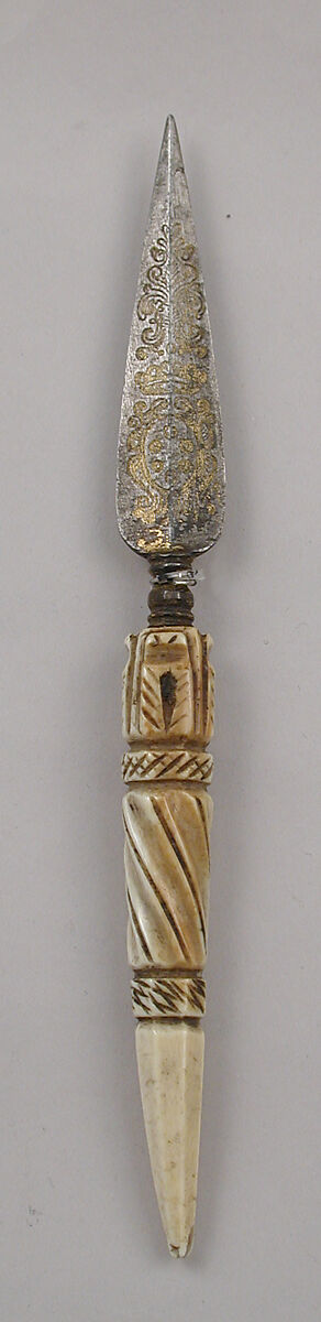 Paper cutter with the arms of the Medici family, Ivory and silver gilt, Italian