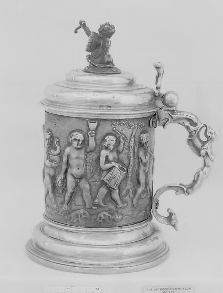 Tankard, Adolf Steinweg, Silver, partly gilt, German, Hamburg