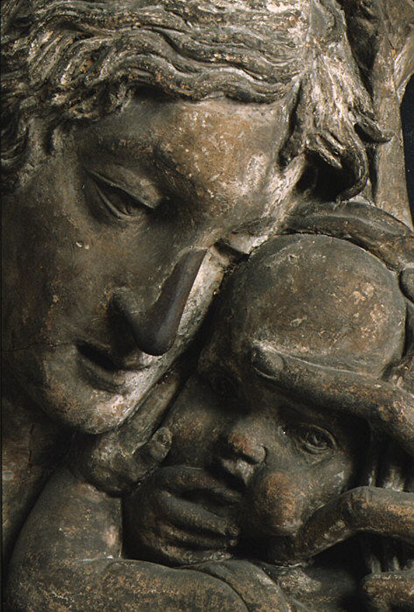 Madonna and Child, After a model by Donatello (Italian, Florence ca. 1386–1466 Florence)  , and made by his Workshop, Terracotta, polychromed, Italian, Florence