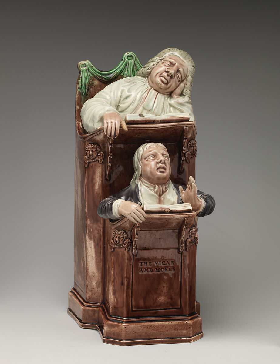 Vicar and Moses, Ralph Wood the Younger (British, Burslem 1748–1795 Burslem), Lead-glazed earthenware, British, Burslem, Staffordshire 