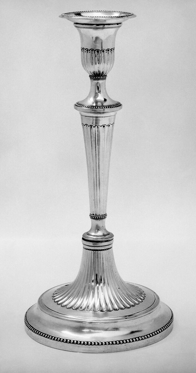 Candlestick with candelabrum attachment, Silver, Portuguese, Lisbon