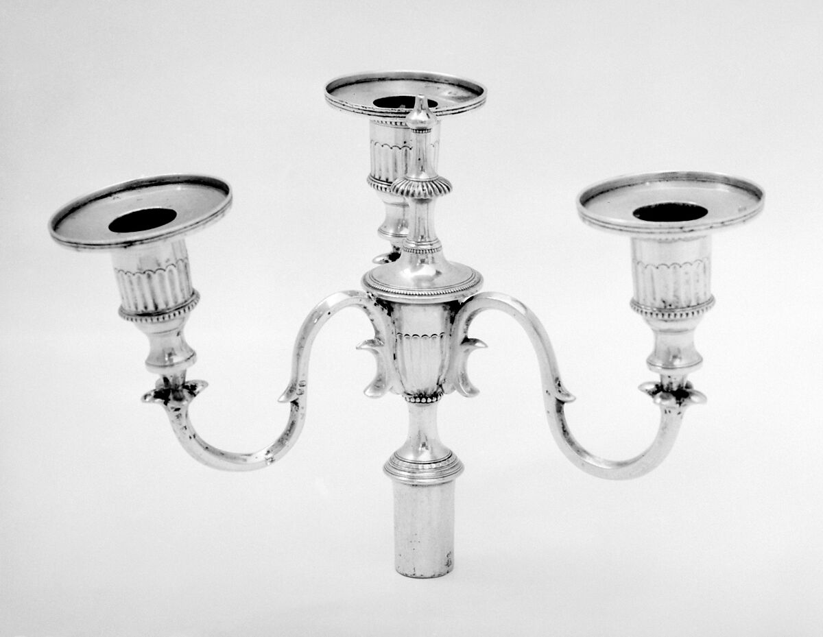 Candlestick with candelabrum attachment, Silver, Portuguese, Lisbon
