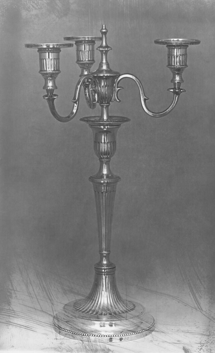 Candlestick with candelabrum attachment, Silver, Portuguese, Lisbon