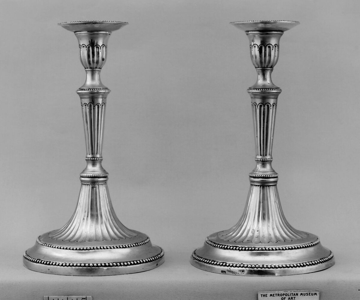Candlestick (one of a pair), Silver, Portuguese, Oporto 