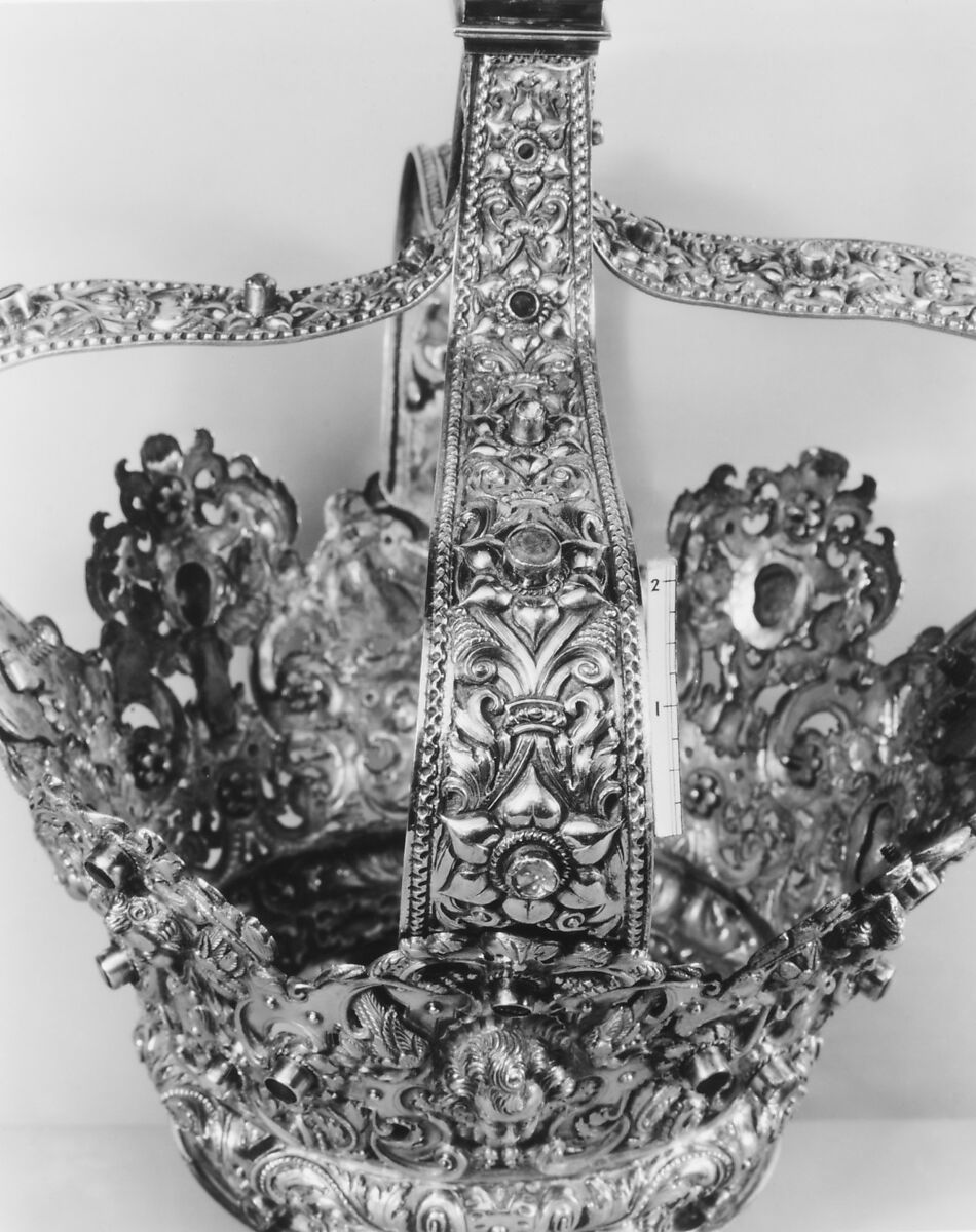 Crown for a statue, Silver gilt, jewels, possibly Spanish