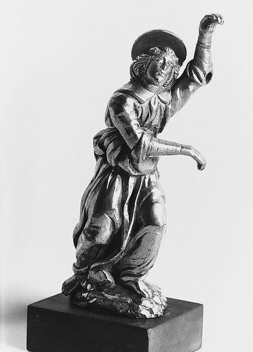 Angel (one of a pair), Bronze, fire-gilt, Italian, probably Florence