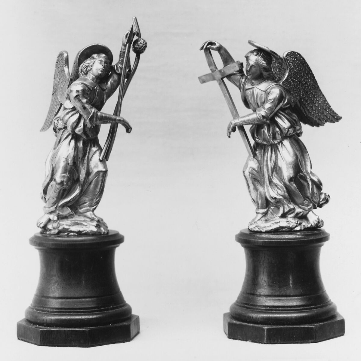 Angel (one of a pair), Bronze, fire-gilt, Italian, probably Florence