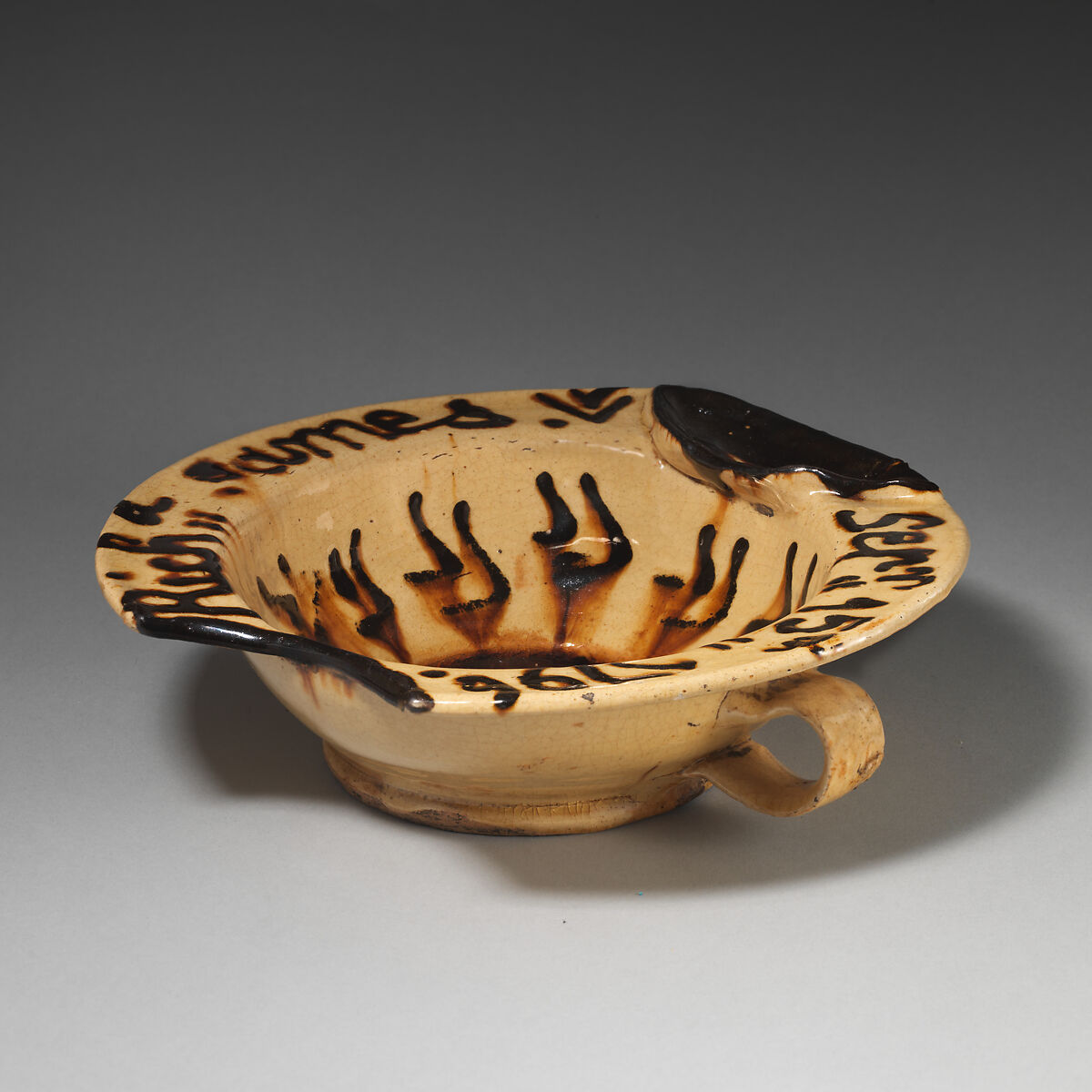 Barber's basin, Slipware, British, Staffordshire