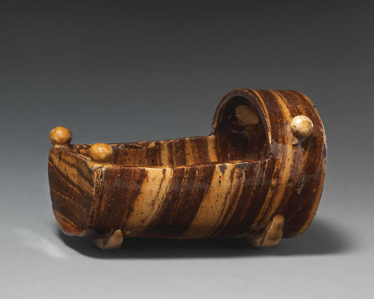 Cradle, Earthenware, British, Staffordshire or Welsh