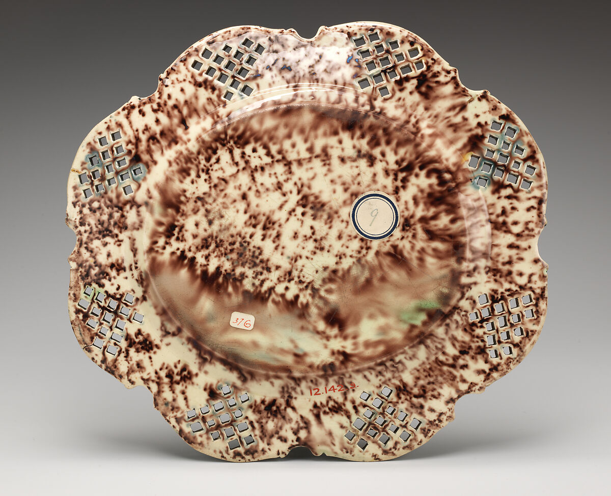 Stand, Style of Whieldon type, Lead-glazed earthenware (creamware), British, Staffordshire