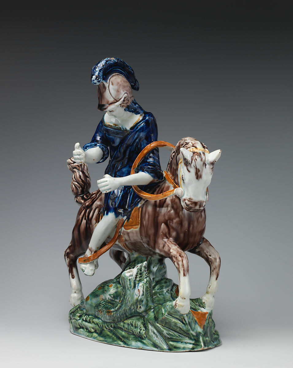 St. George and the Dragon, Style of Whieldon type, Glazed pottery, British