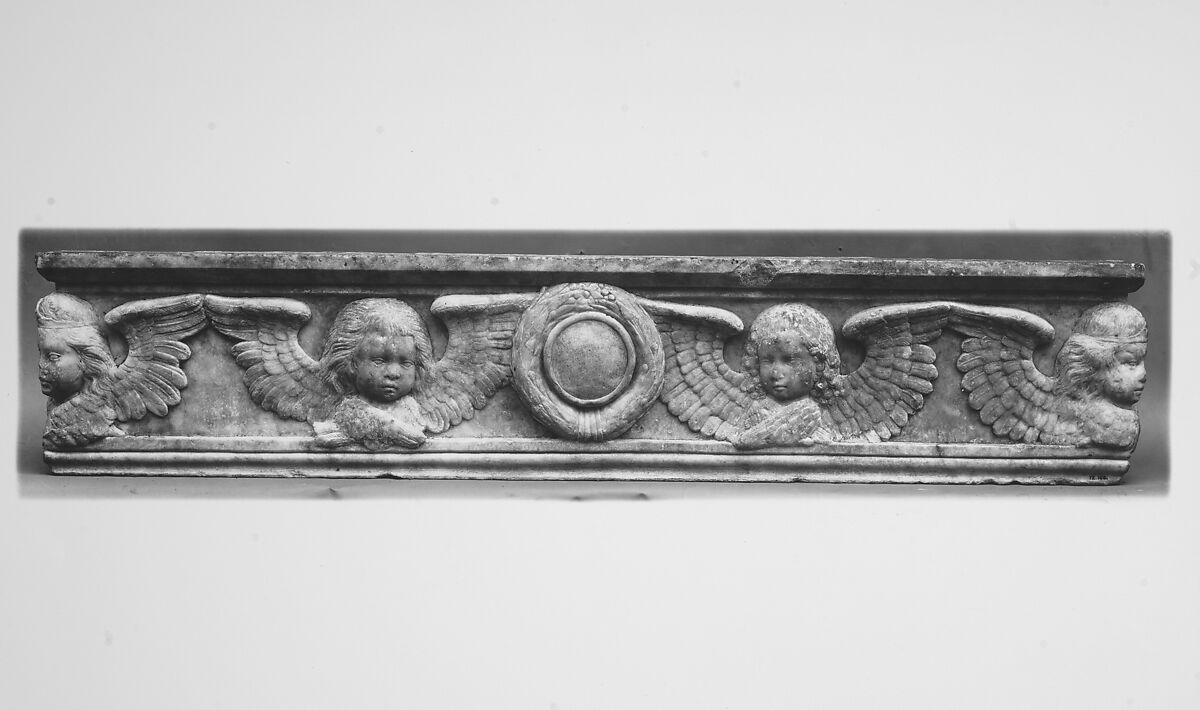 Mantel frieze, Style of Andrea Bregno (Italian, Osteno 1418–1503 Rome), Marble, Italian, Rome 