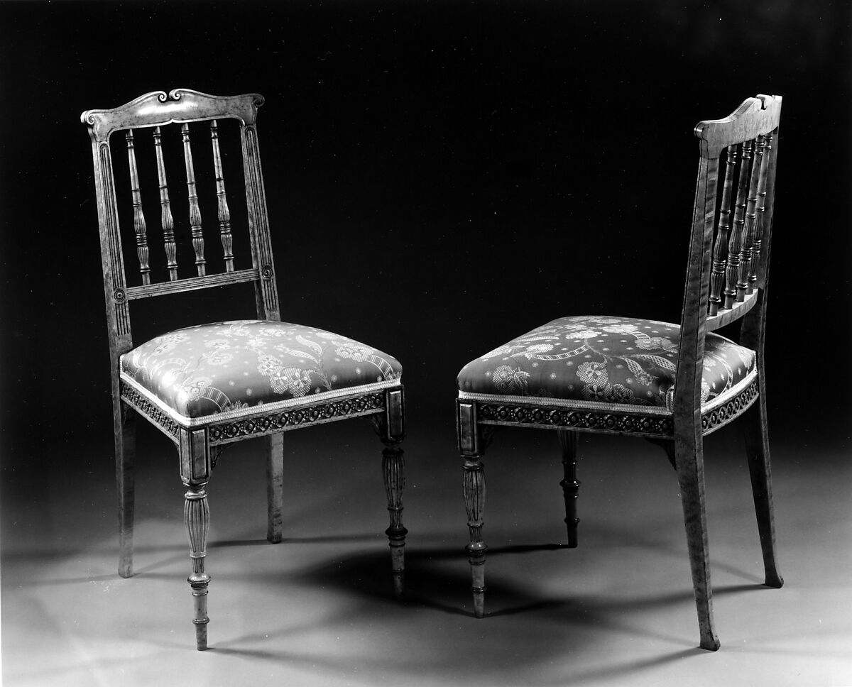 Side Chair, Bird's-eye maple, maple, tulip poplar, American
