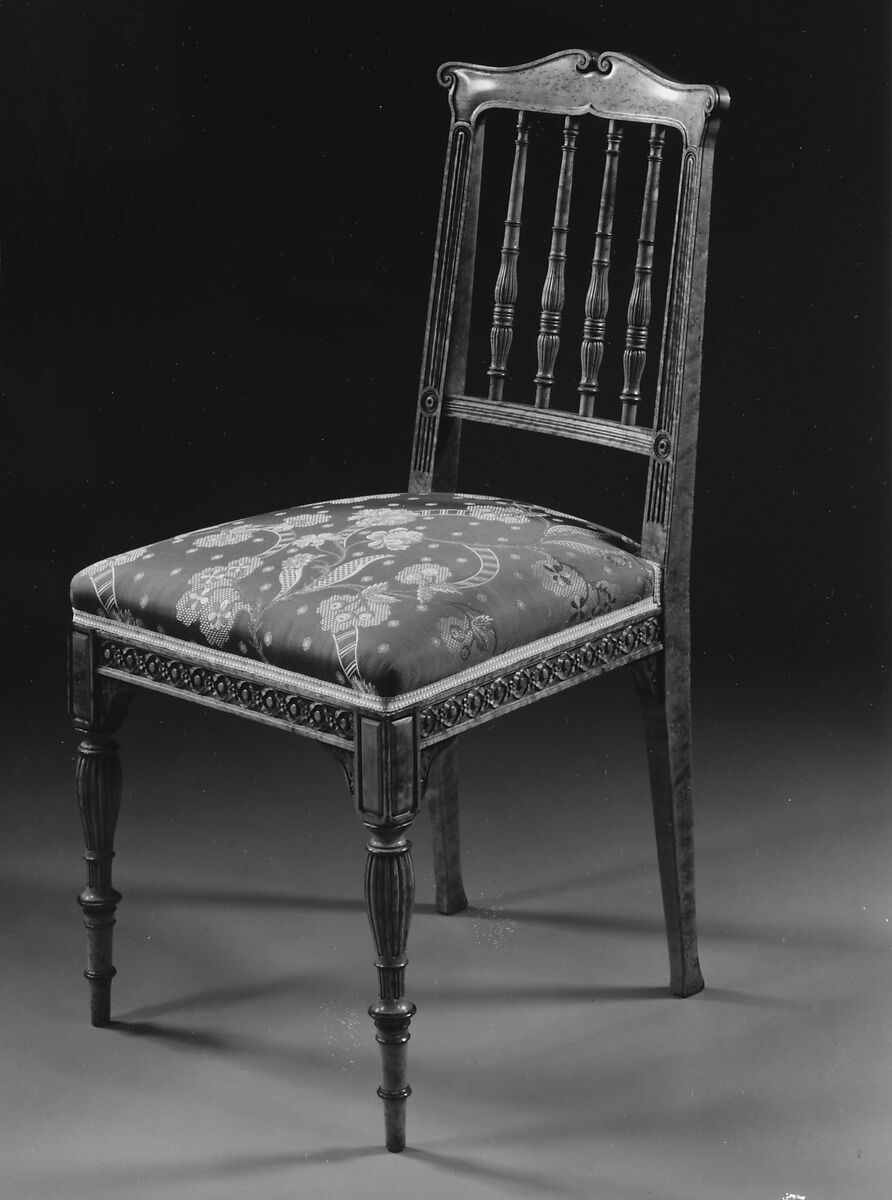 Side Chair, Bird's-eye maple, maple, tulip poplar, American 