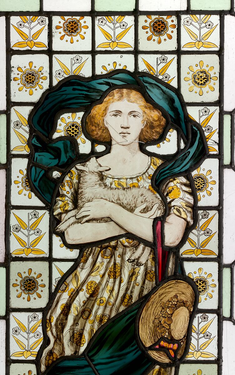 Spring, Daniel Cottier (British, Glasgow, Scotland 1838–1891 Jacksonville, Florida), Leaded and stained glass, American