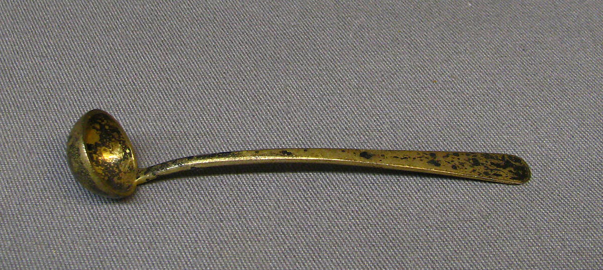 Caddy spoon, Silver gilt, Portuguese 