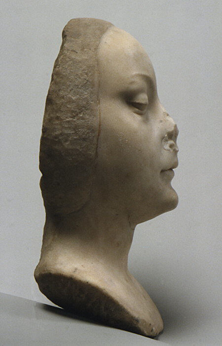 Young Woman, Francesco Laurana (Italian (born Croatia), Zadar (Vrana) ca. 1420–ca. 1502 Marseilles), Marble, probably Southern French