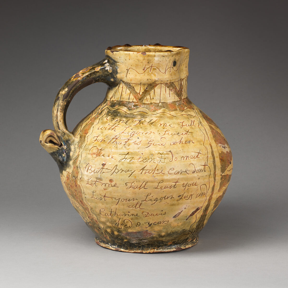 Harvest jug, Slipware, British, North Devonshire