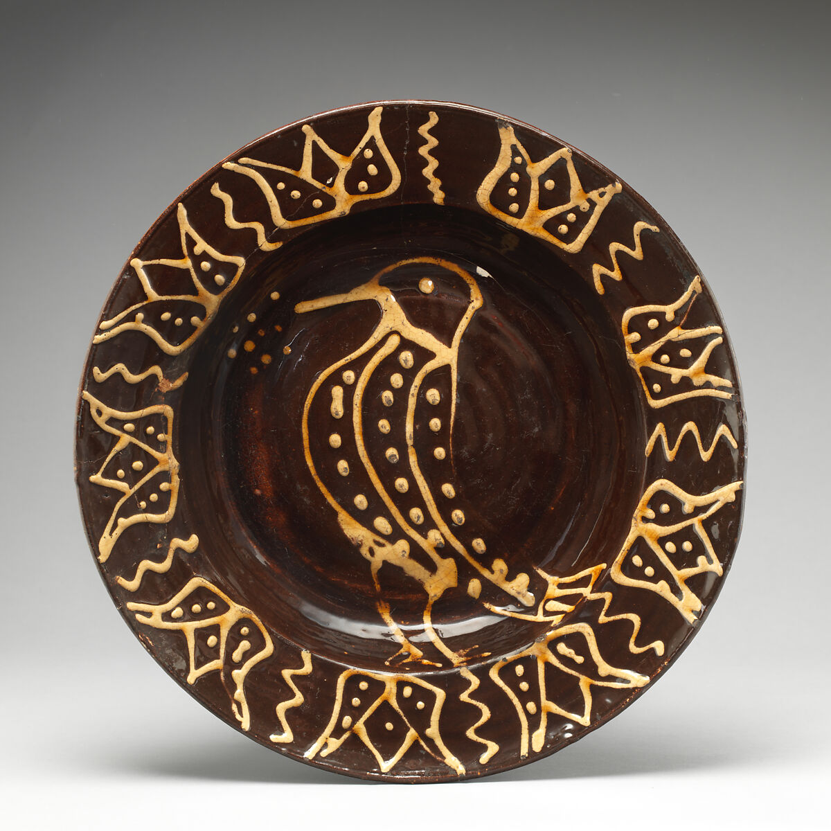 Dish, Slipware, probably British, Staffordshire 