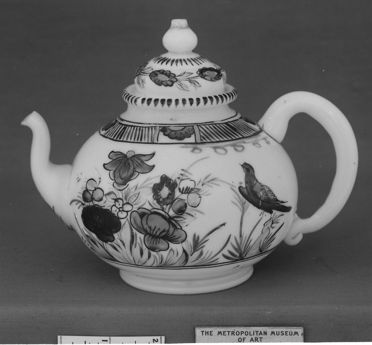 Teapot with cover, Milk glass, German 
