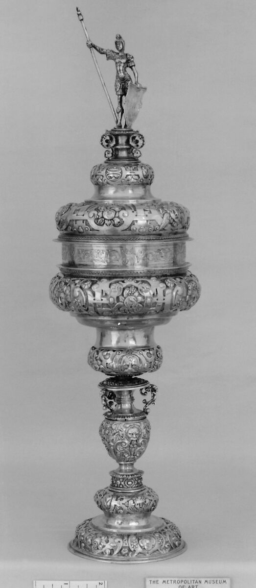 Standing cup with cover (hanap), Silver gilt, German, Augsburg 