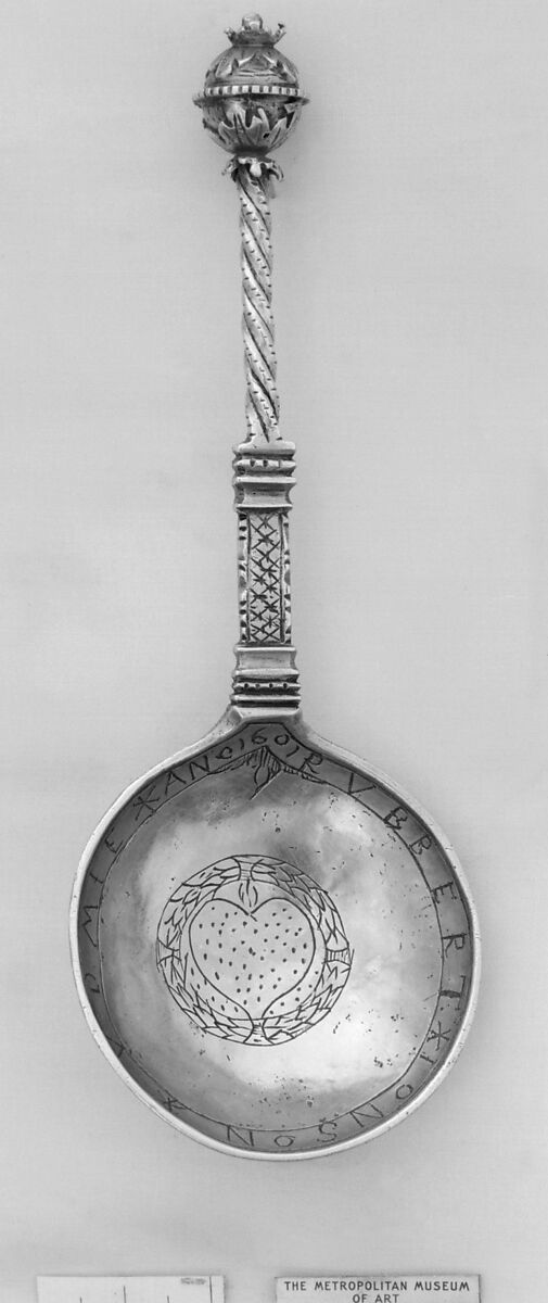 Spoon, Silver gilt originally, Norwegian 
