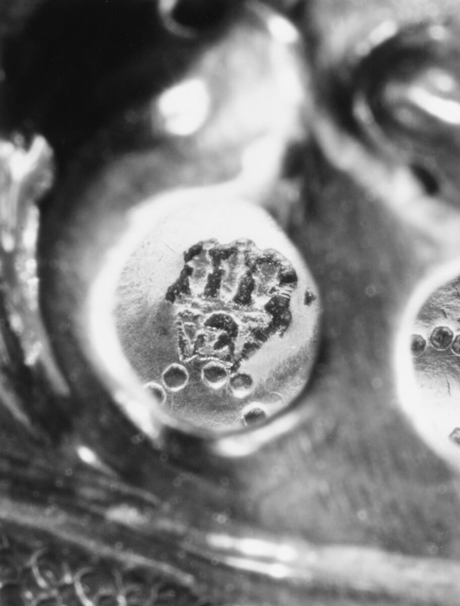 Hanukkah lamp, Silver, embossed and engraved, German, Hamburg