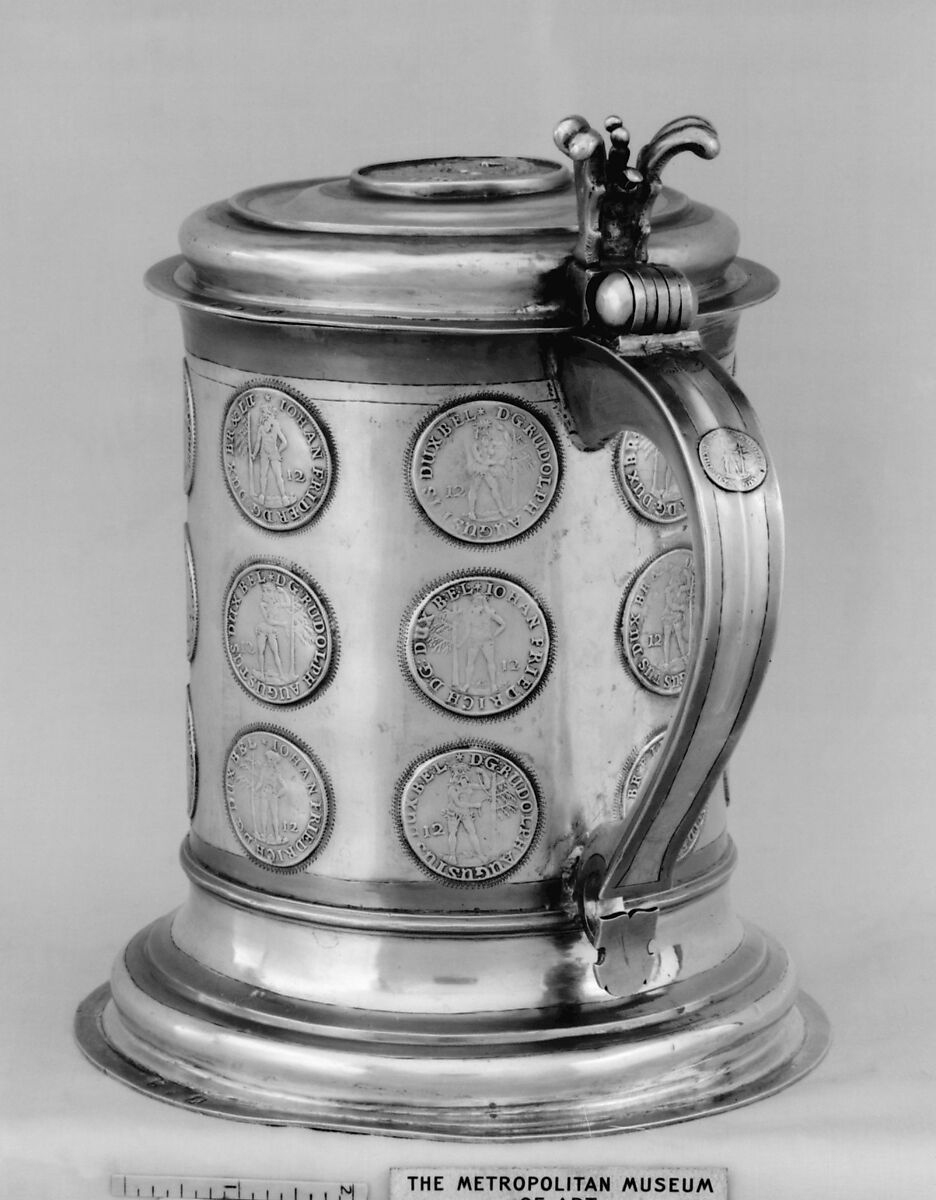 Tankard, Johann Schwarz (master 1665, died 1706/07), Silver, silver gilt, German, Königsberg 