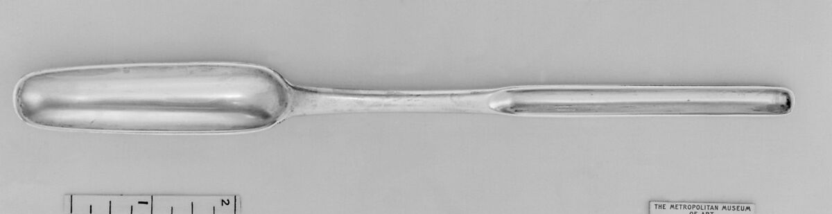 Marrow spoon, Thomas Jackson I (entered 1736), Silver, British, London 