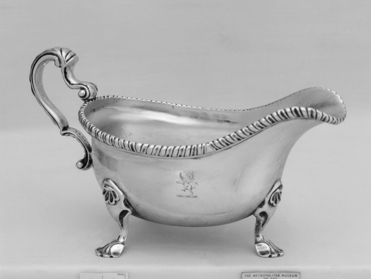 Sauceboat, Probably by William Sheen (entered 1755), Silver, British, London 