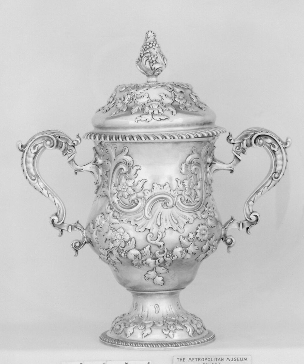 Two-handled loving cup with cover, Samuel Courtland (entered 1746), Silver, British, London 
