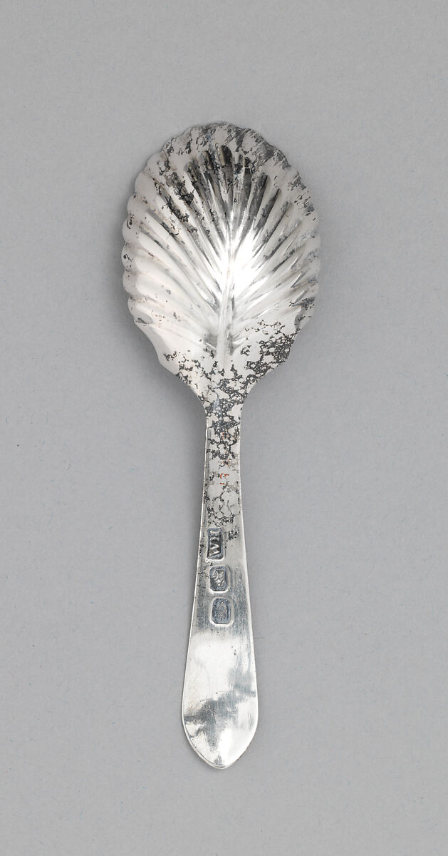 Tea caddy spoon, William Hamey (ca. 1765–1812), Silver, Irish, Dublin