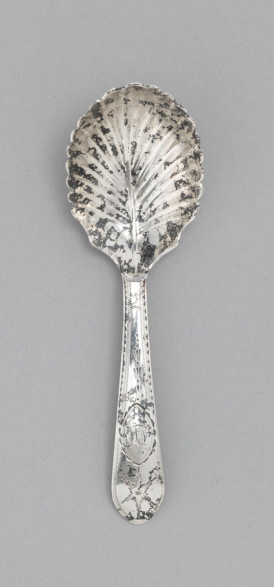 Tea caddy spoon, William Hamey (ca. 1765–1812), Silver, Irish, Dublin 