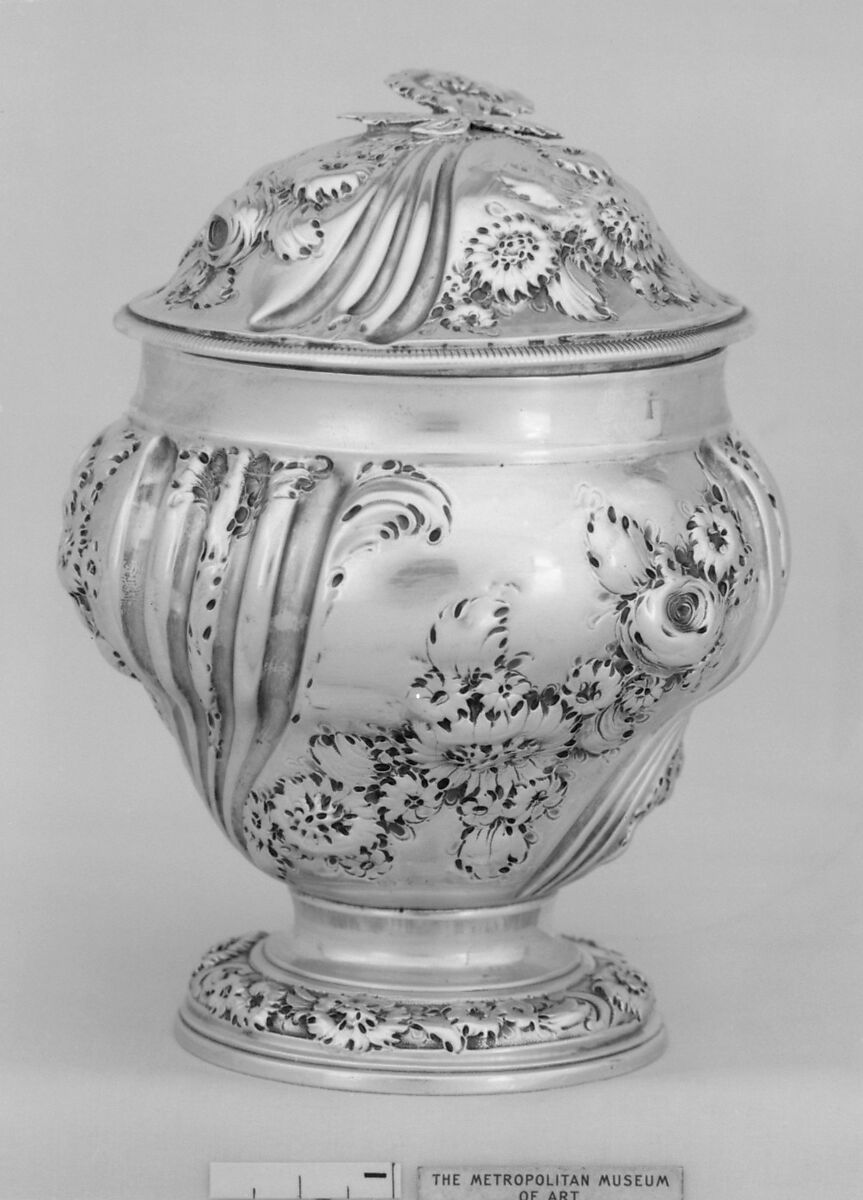 Sugar bowl, Samuel Taylor (entered 1744), Silver, British, London 