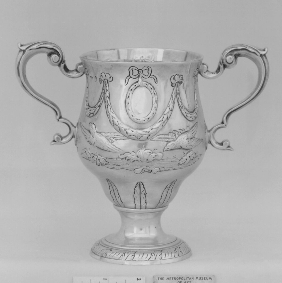 Two-handled cup, Matthew West, Silver, Irish, Dublin 