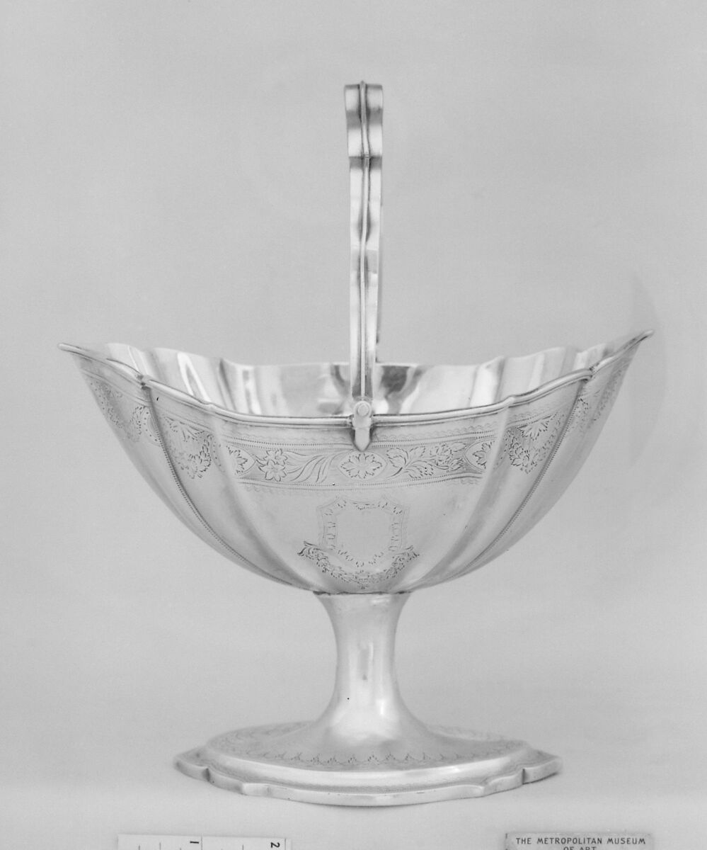 Basket, Possibly by Randall Cashell, Silver, Irish, Dublin 