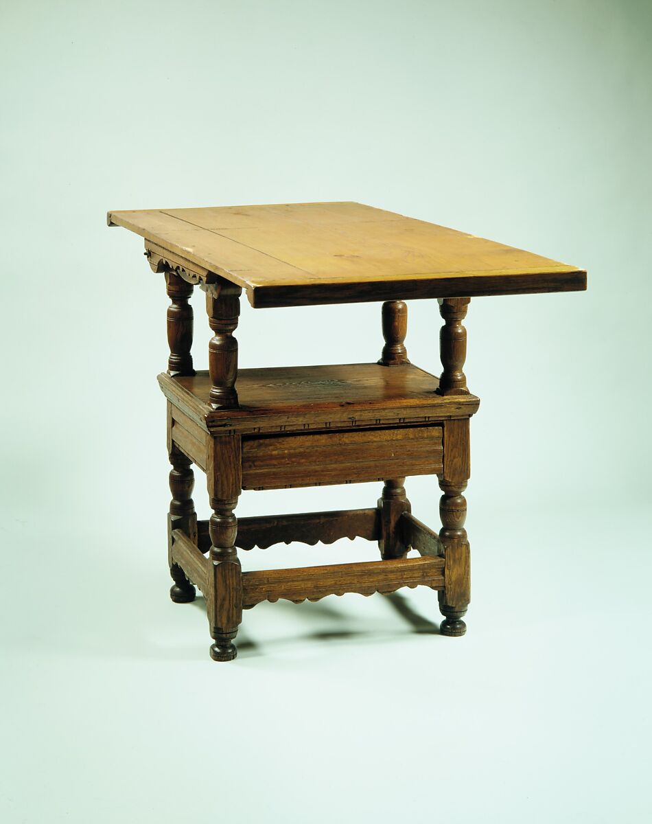 Chair-table, Red oak, yellow pine, white cedar, American