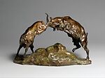 Goats Fighting, Anna Hyatt Huntington (American, Cambridge, Massachusetts 1876–1973 Redding, Connecticut), Bronze, American 