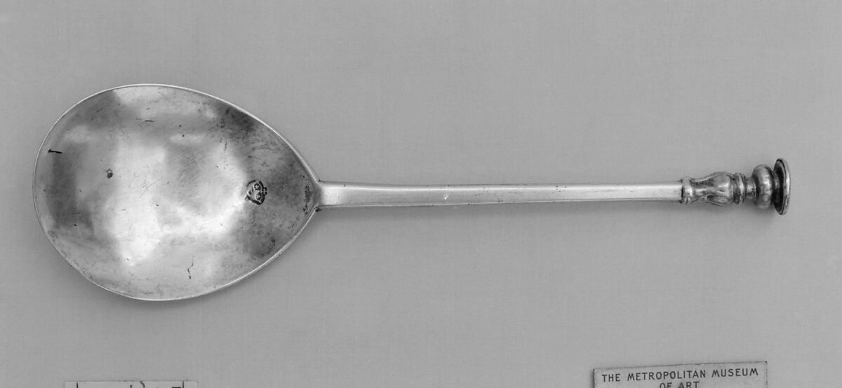 Seal-top spoon, Probably by John Lavers, Silver, British, Exeter 