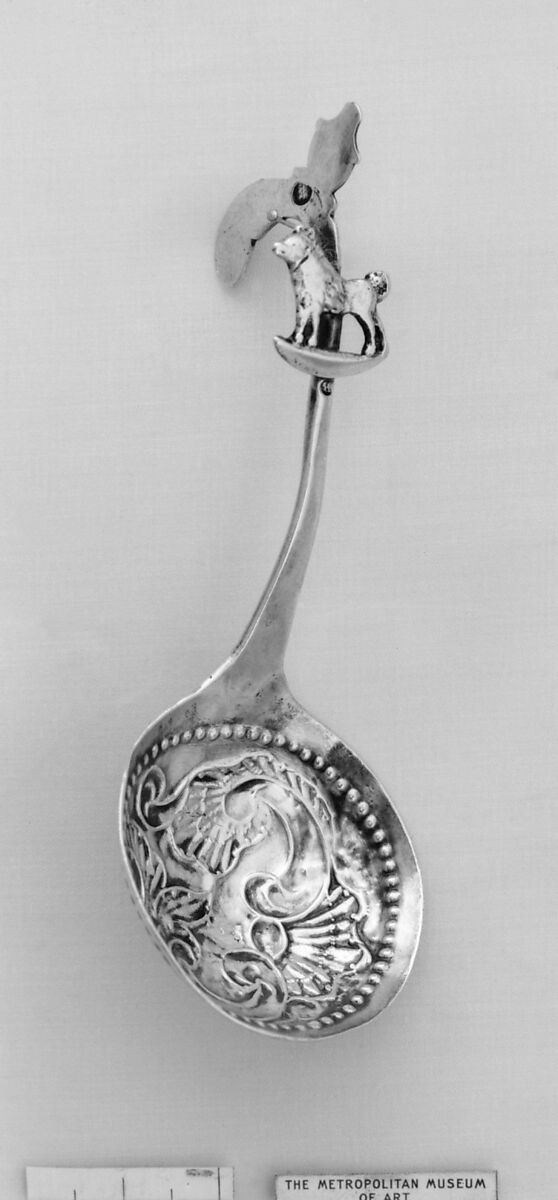 Cream spoon, Silver, Dutch, Rotterdam 