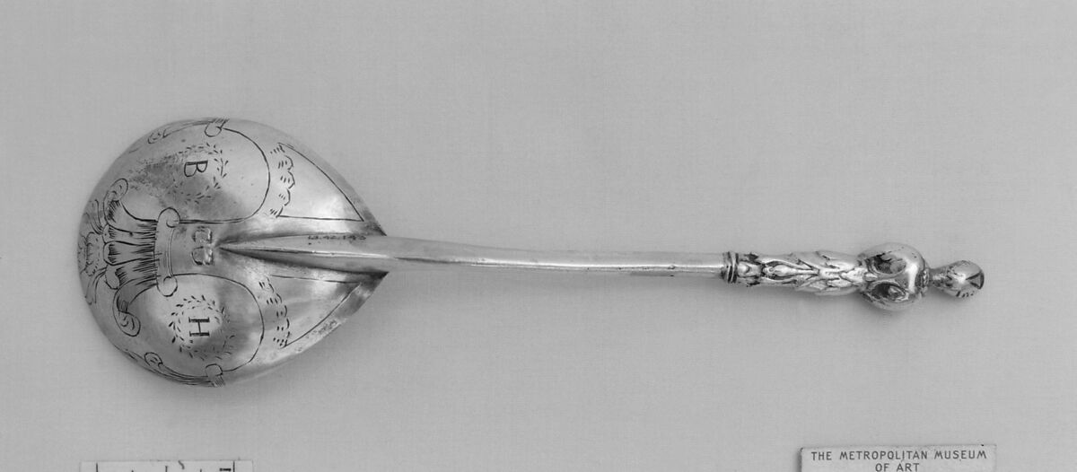 Maiden head spoon, Silver, Swiss, Zurich 