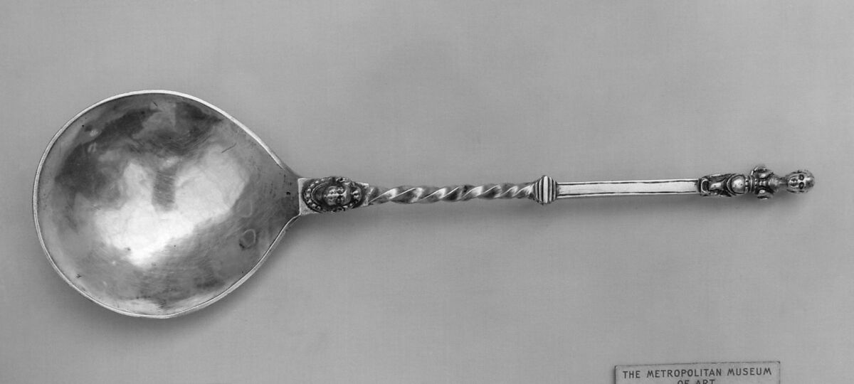 Figure-top spoon, Silver, possibly Dutch, Nijmegen 