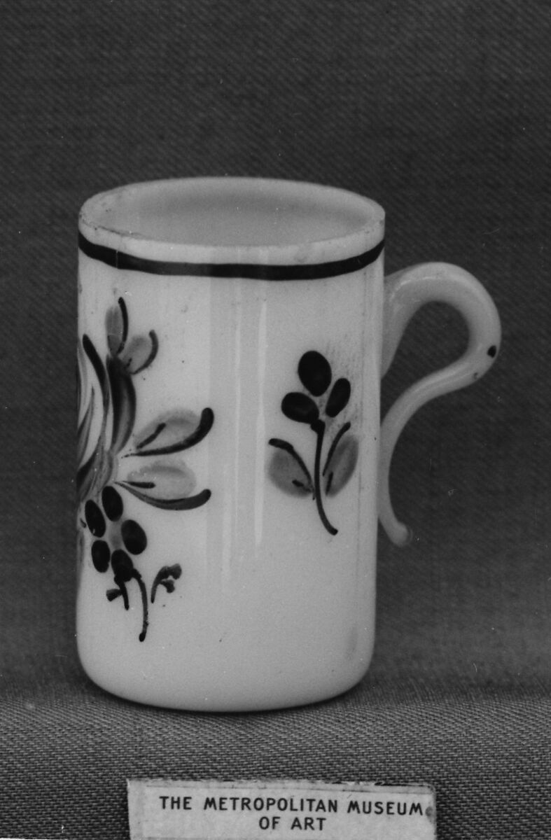 Miniature mug, Glass, possibly German 