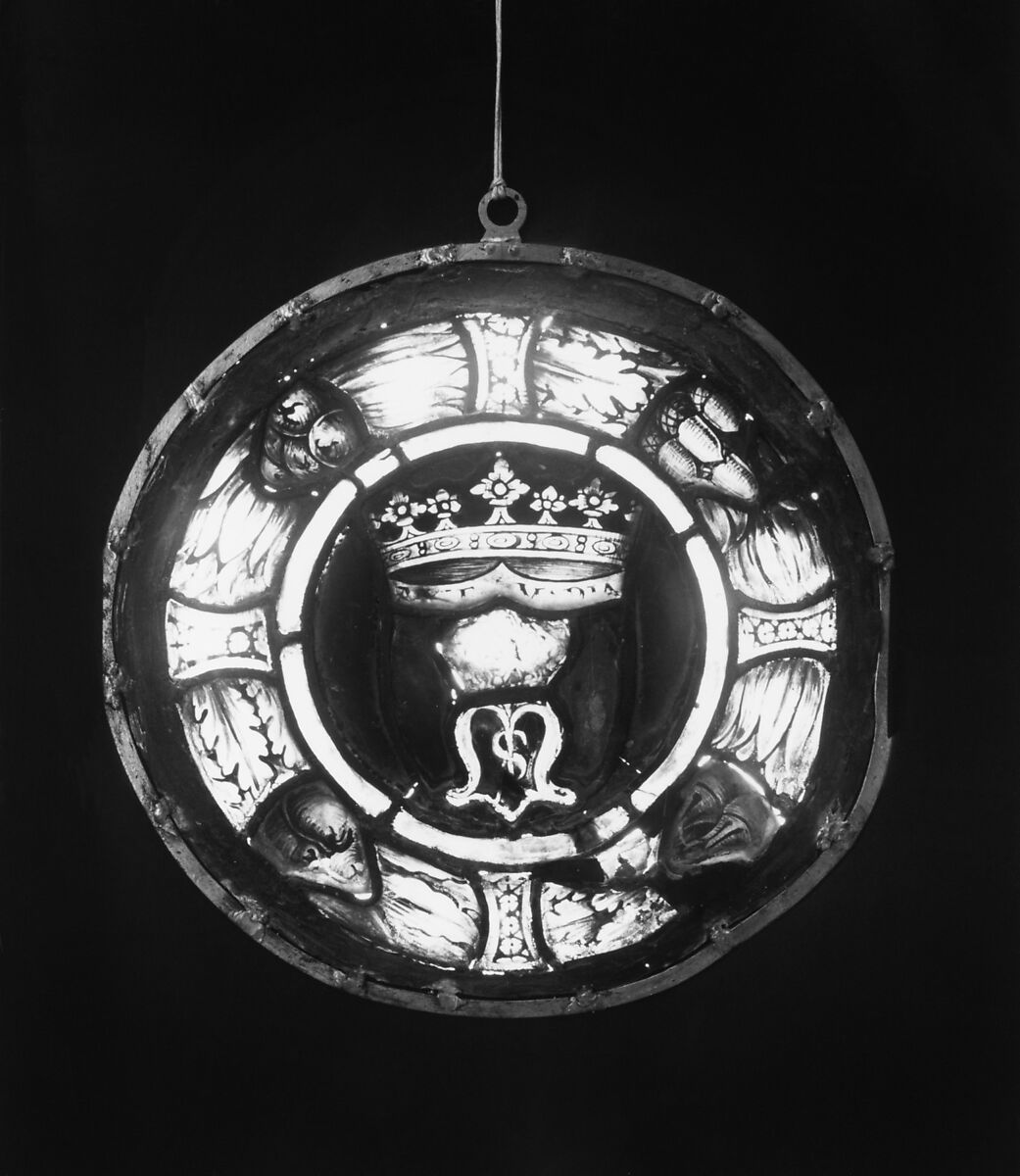 Roundel, Stained glass, possibly Italian, Florence