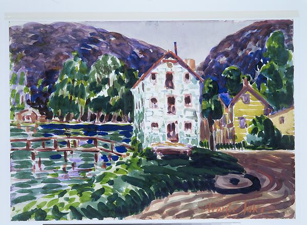 Old Gristmill, The Berkshires, George Luks (American, Williamsport, Pennsylvania 1866–1933 New York), Watercolor on paper, American