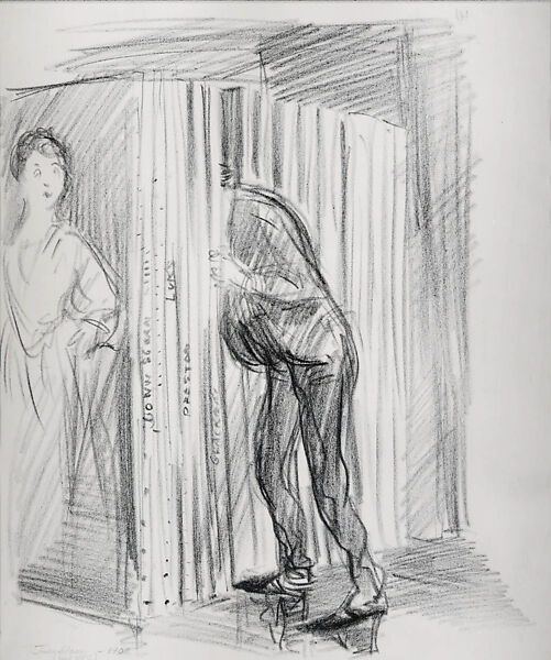 Picture Racks At The Macbeth Gallery, John Sloan (American, Lock Haven, Pennsylvania 1871–1951 Hanover, New Hampshire), Graphite on paper, American 