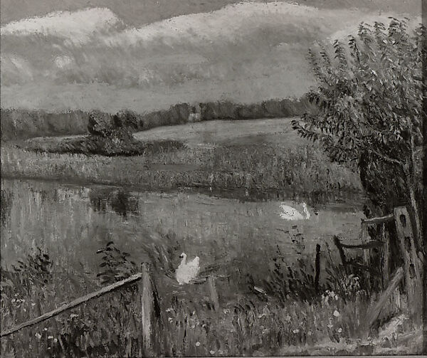 Swan Pond, Bellport, Long Island, William James Glackens (American, Philadelphia, Pennsylvania 1870–1938 Westport, Connecticut), Oil on canvas, American 
