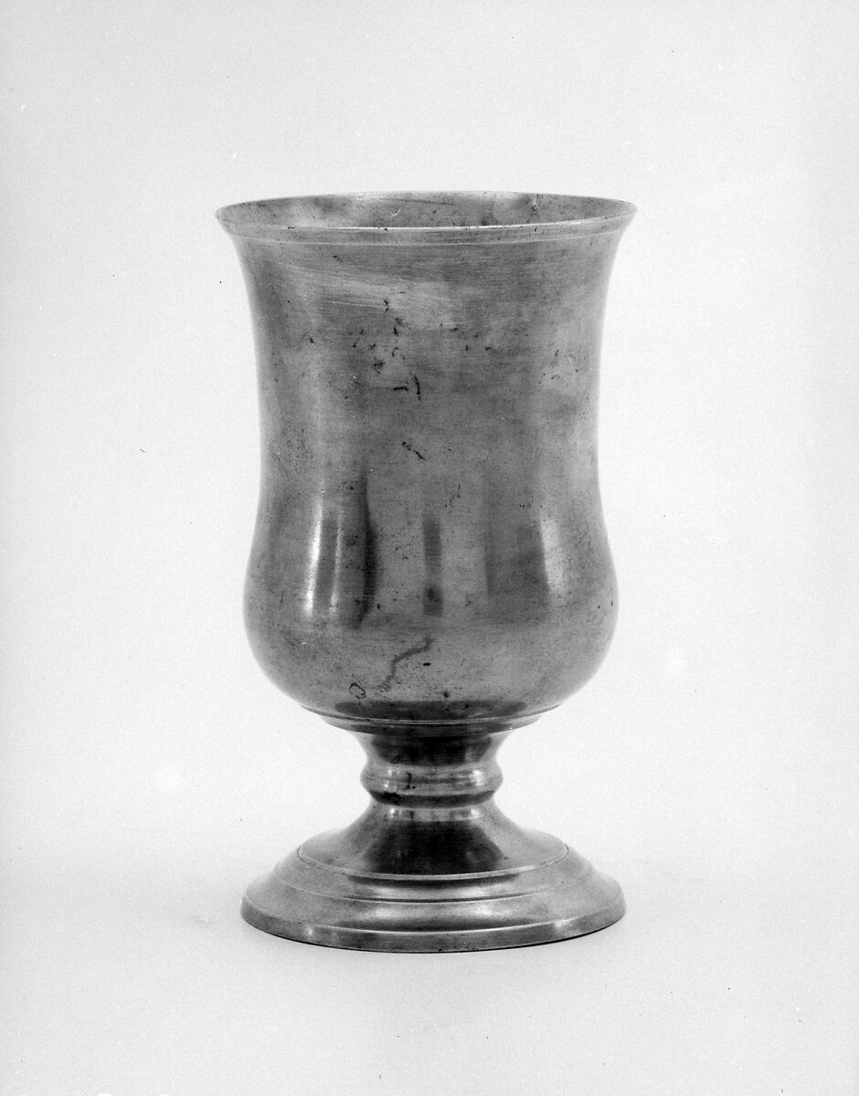 Chalice, Israel Trask (1786–1867), Pewter, American 